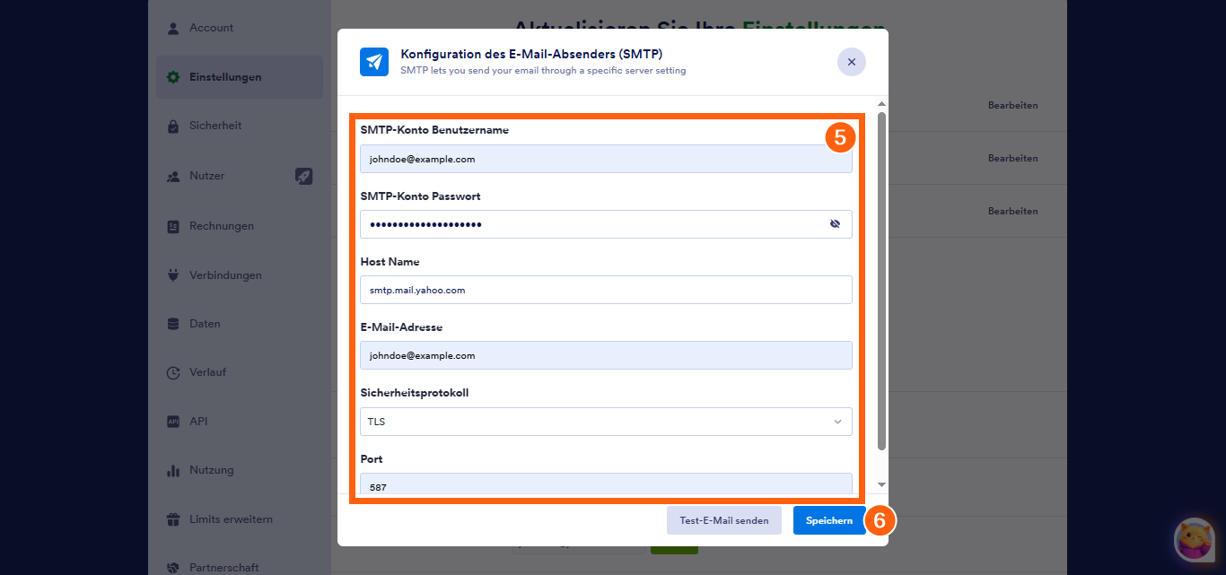 SMTP-Einrichtung für kostenlose E-Mail-Adressen wie Hotmail, AOL und Yahoo Image-4