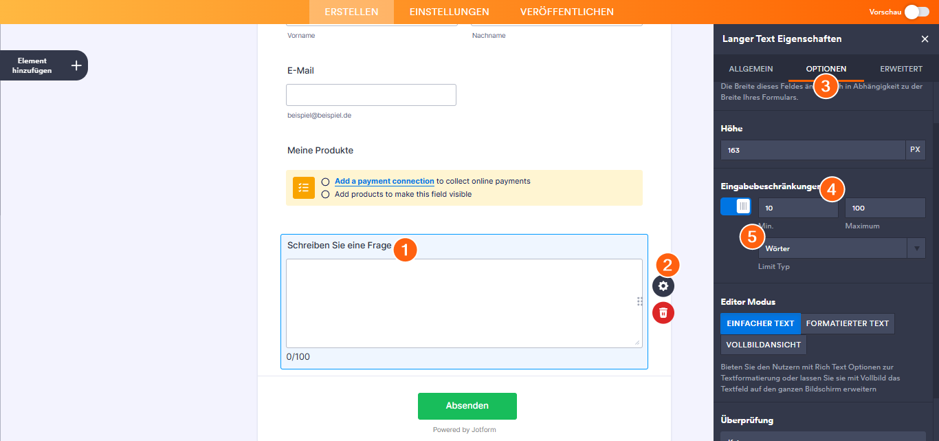 Wie Sie Eingabebeschränkungen für kurze und lange Textfelder festlegen Image-3
