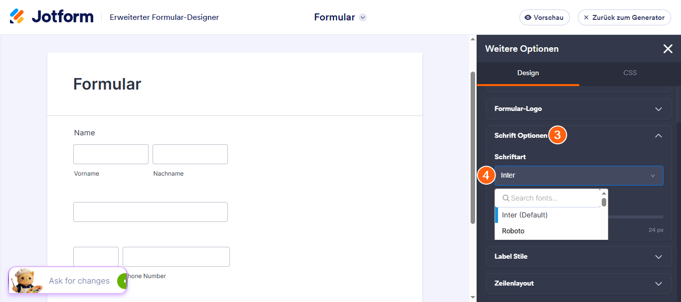 Wie Sie Schriftarten im Formular ändern Image-5