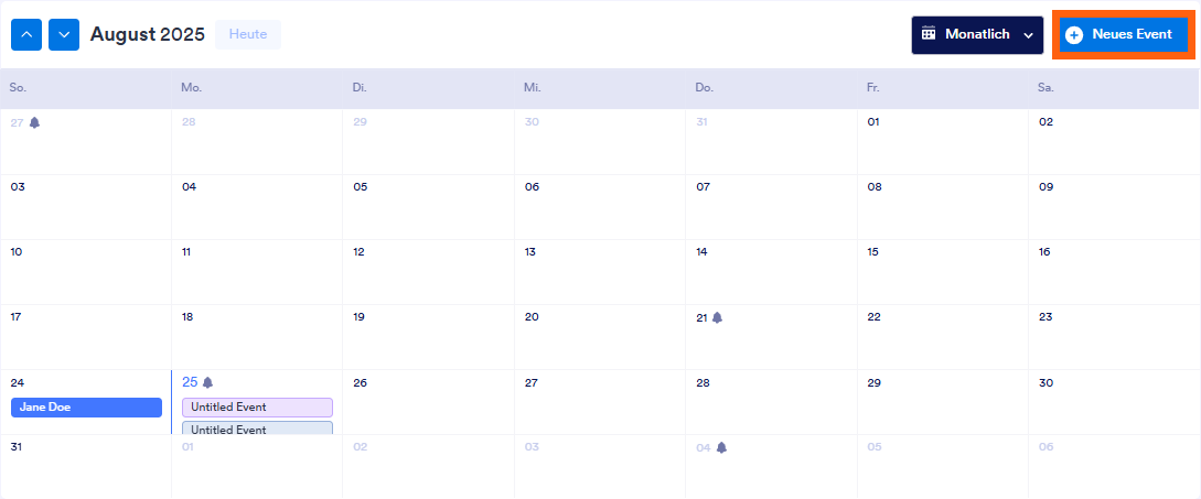 Wie Sie eine Kalenderansicht in Jotform Tabellen hinzufügen Image-24