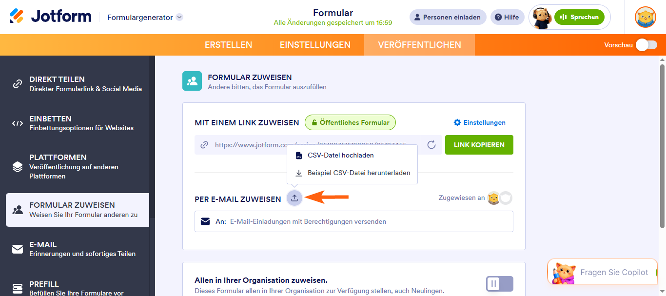 Hinzufügen von Empfängern zu Ihrem Formular Image-4