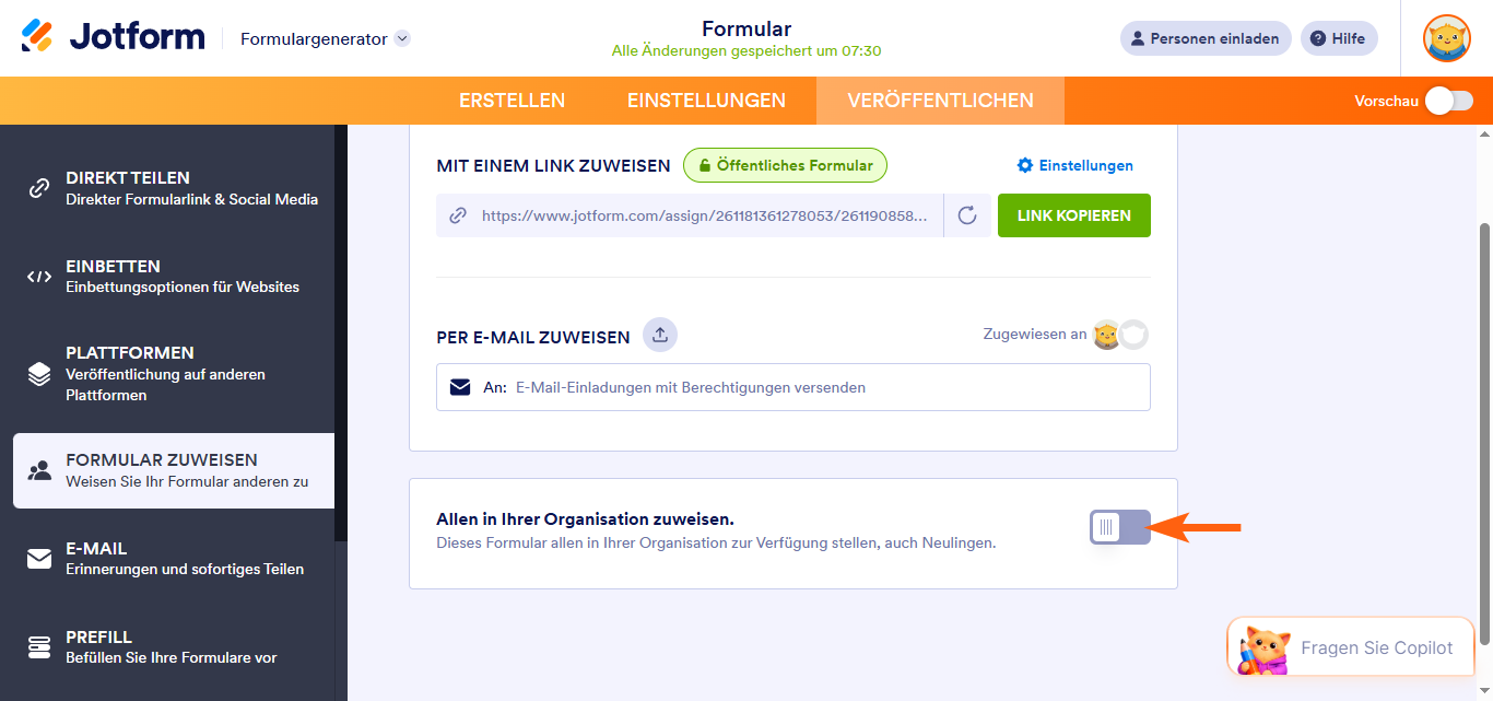 Hinzufügen von Empfängern zu Ihrem Formular Image-6