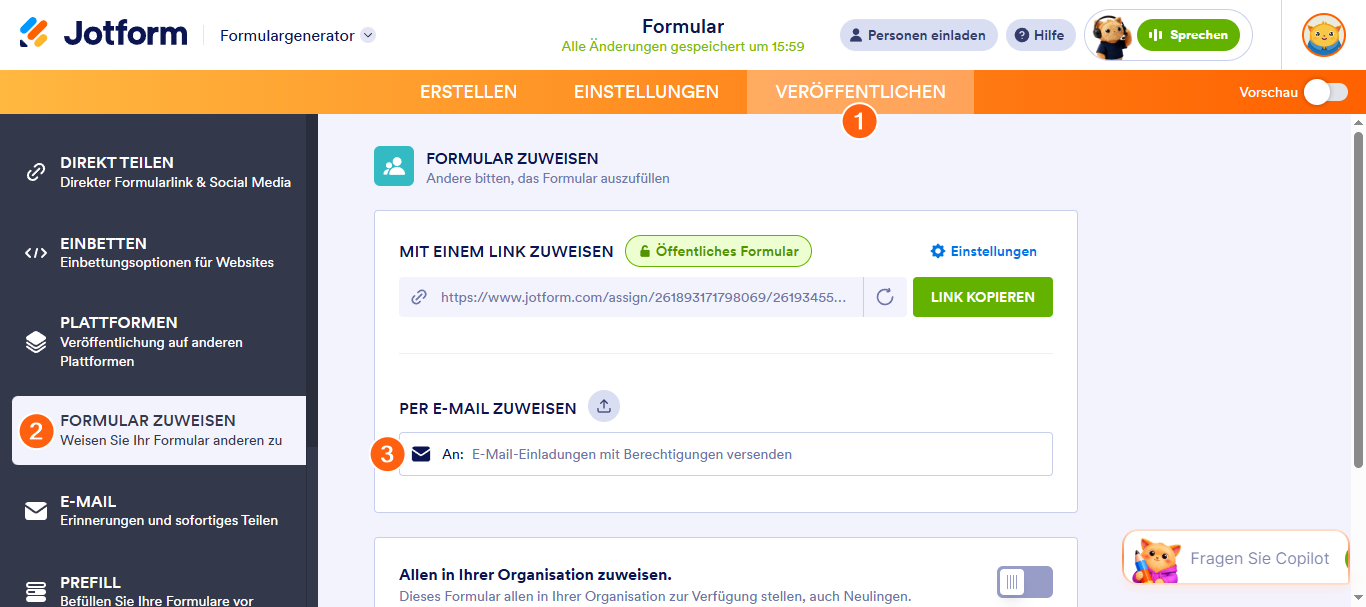 Hinzufügen von Empfängern zu Ihrem Formular Image-1