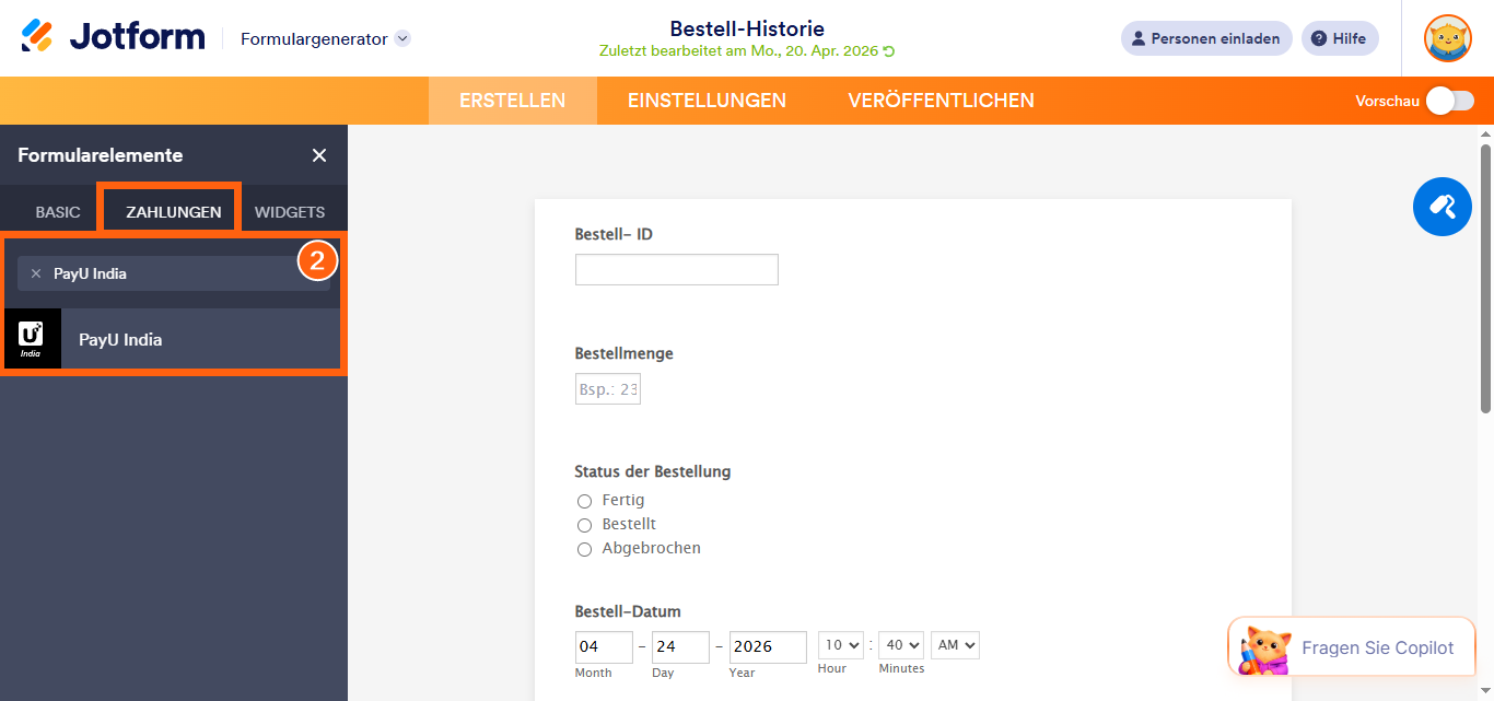 So integrieren Sie PayU Money mit Jotform Image-2