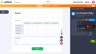 Performing Calculations With Input Table