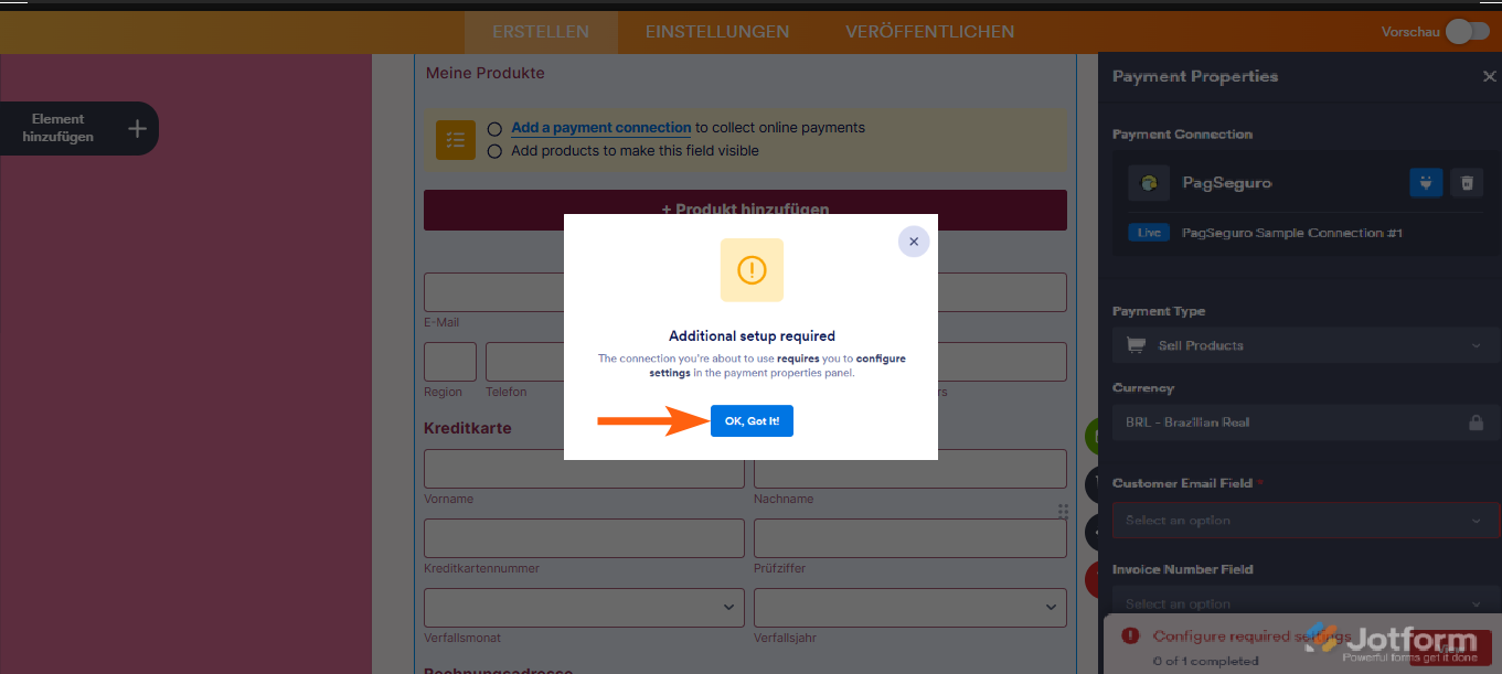 Wie Sie Pagseguro mit Jotform integrieren Image-16