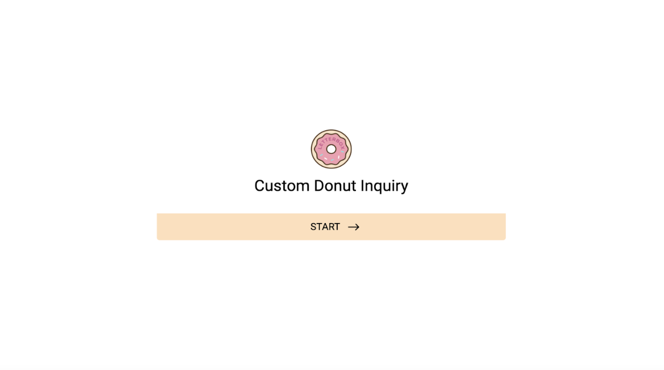 The first page of the Letterbox Doughnuts special order form