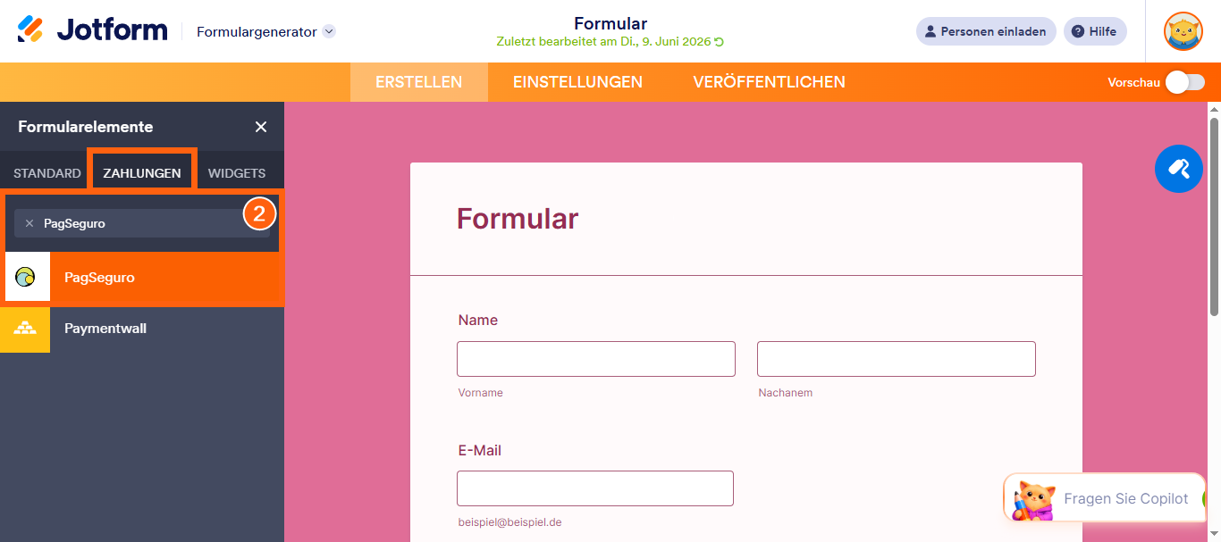 Wie Sie Pagseguro mit Jotform integrieren Image-2