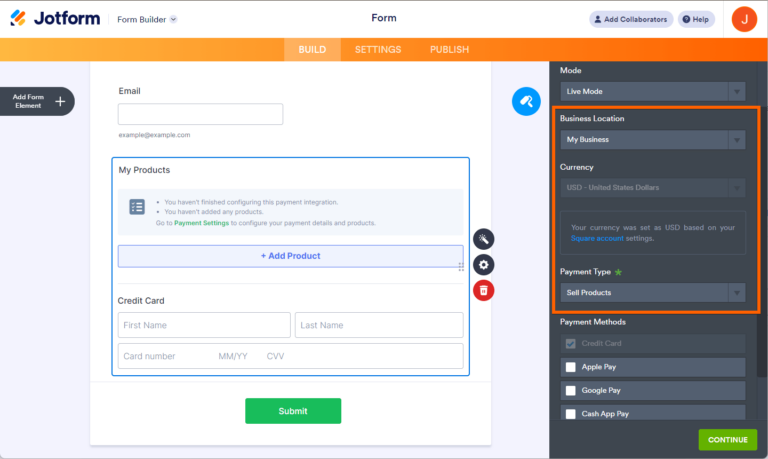 How to Integrate Square ACH With Jotform