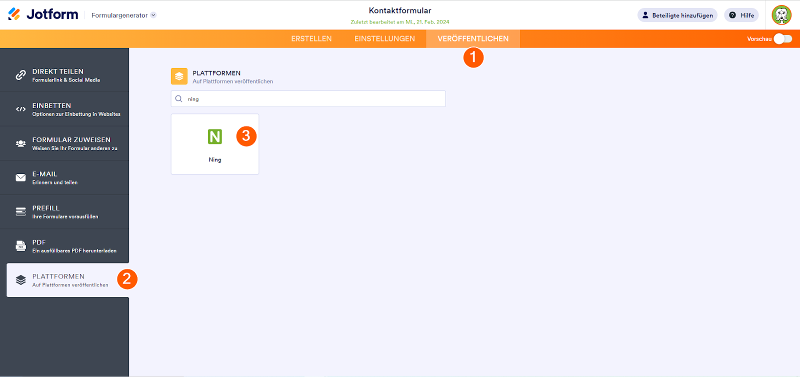 Ein Formular zu Ning hinzufügen Image-1