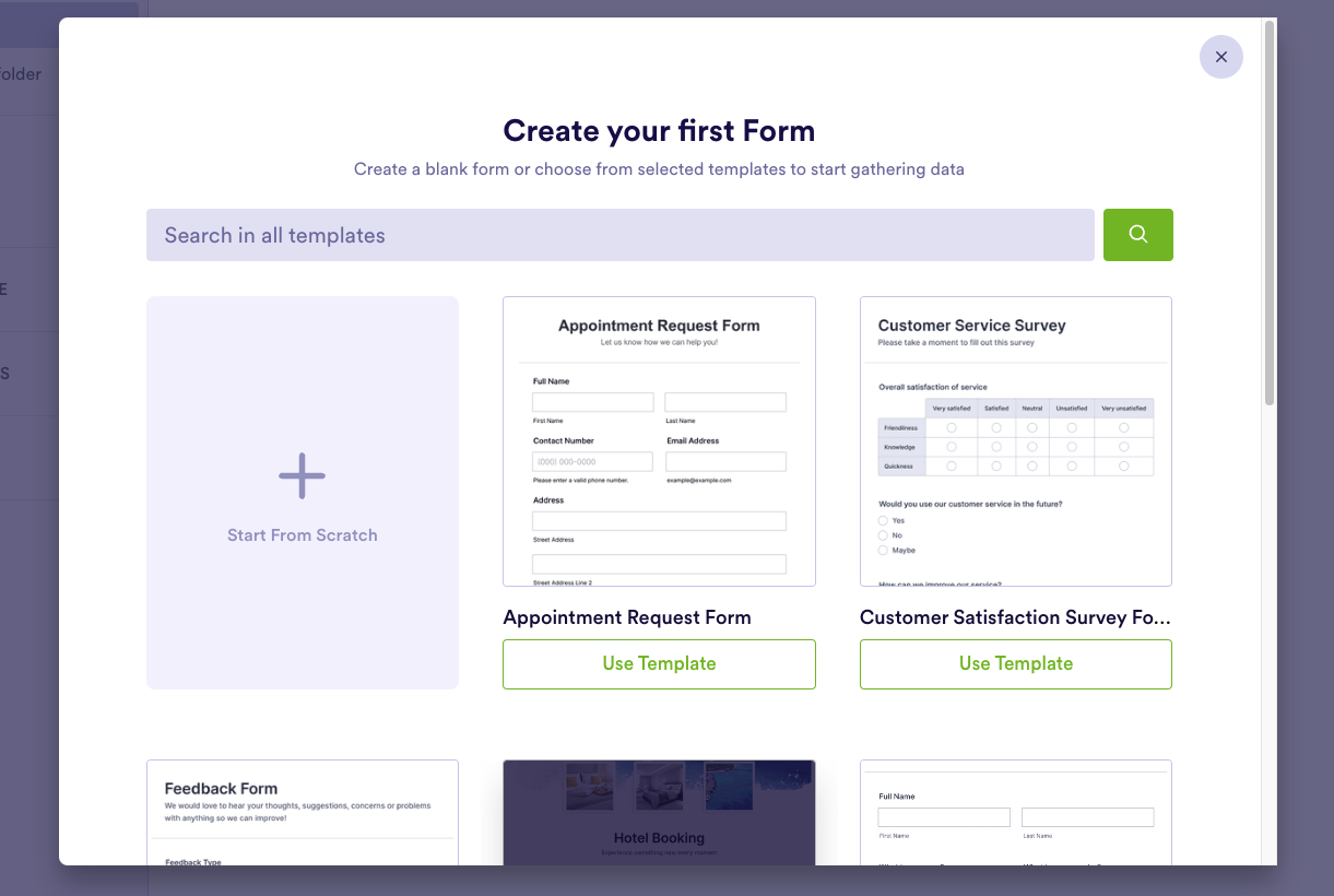 Create your first Form