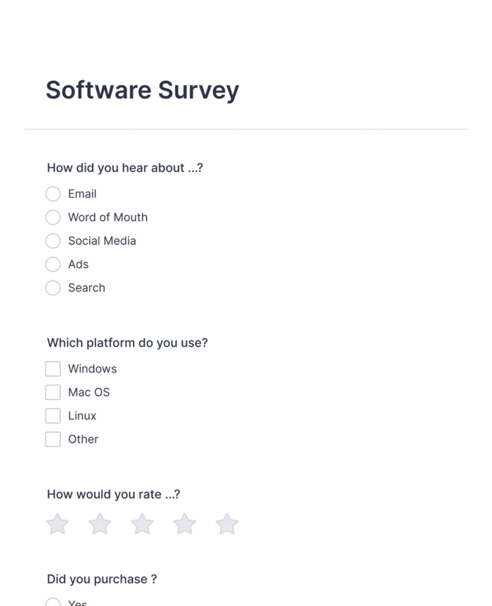 Survey forms