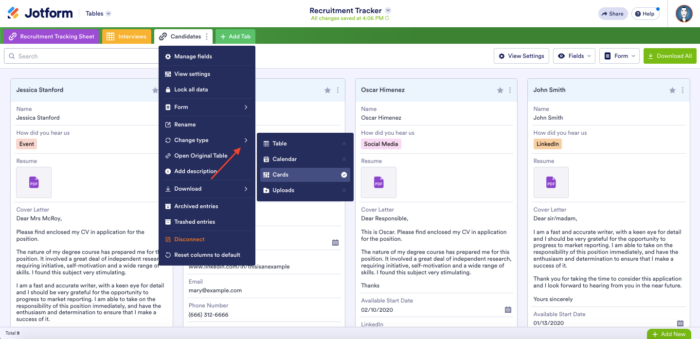 Jotform Graph How users perfect their workflows using Jotform Tables | The Jotform Blog