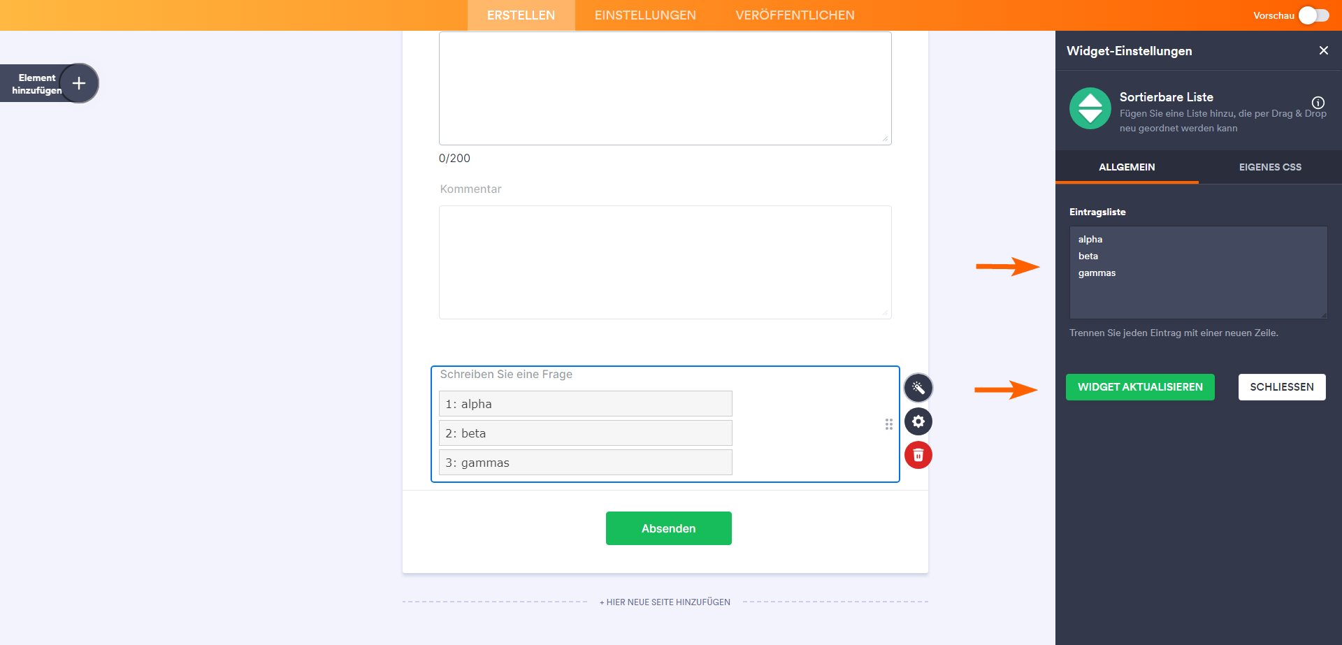 Wie Sie eine Ranking-Frage in ein Formular einfügen Image-2