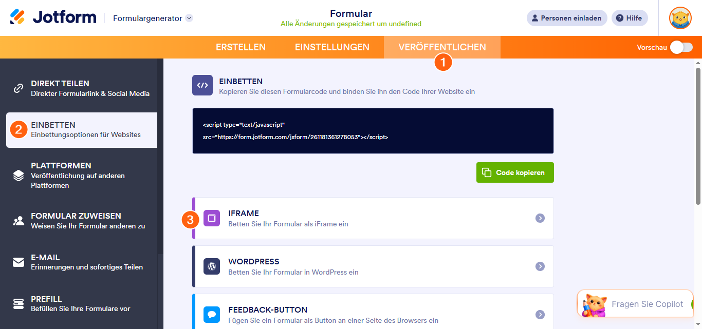 Ein Formular zum Web Page Maker hinzufügen Image-1