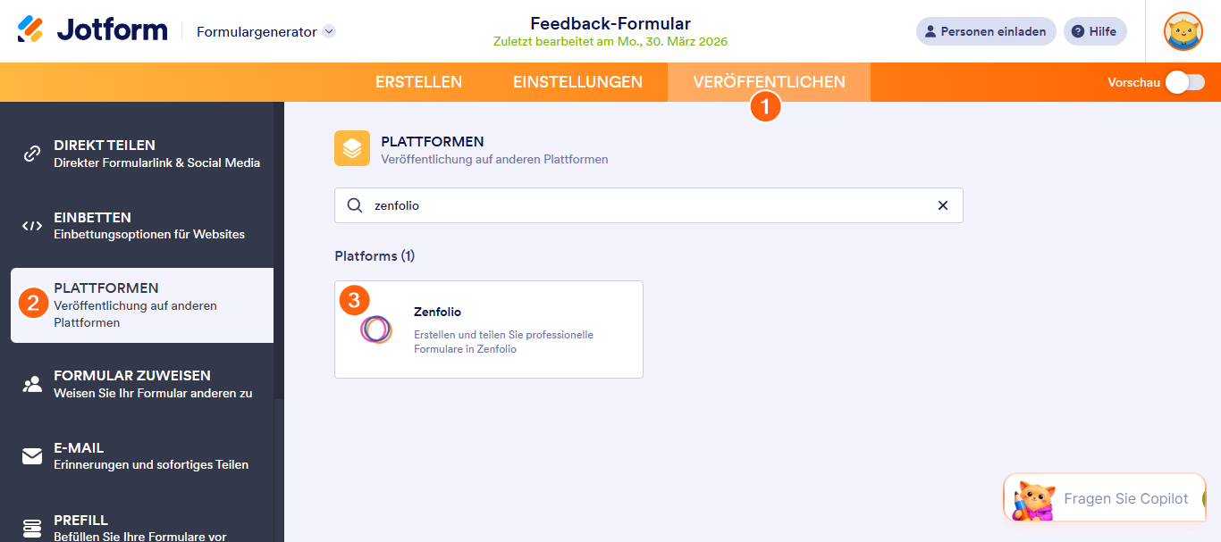 Wie Sie ein Formular zu Zenfolio ProSuite/Portfolio Plus hinzufügen Image-1
