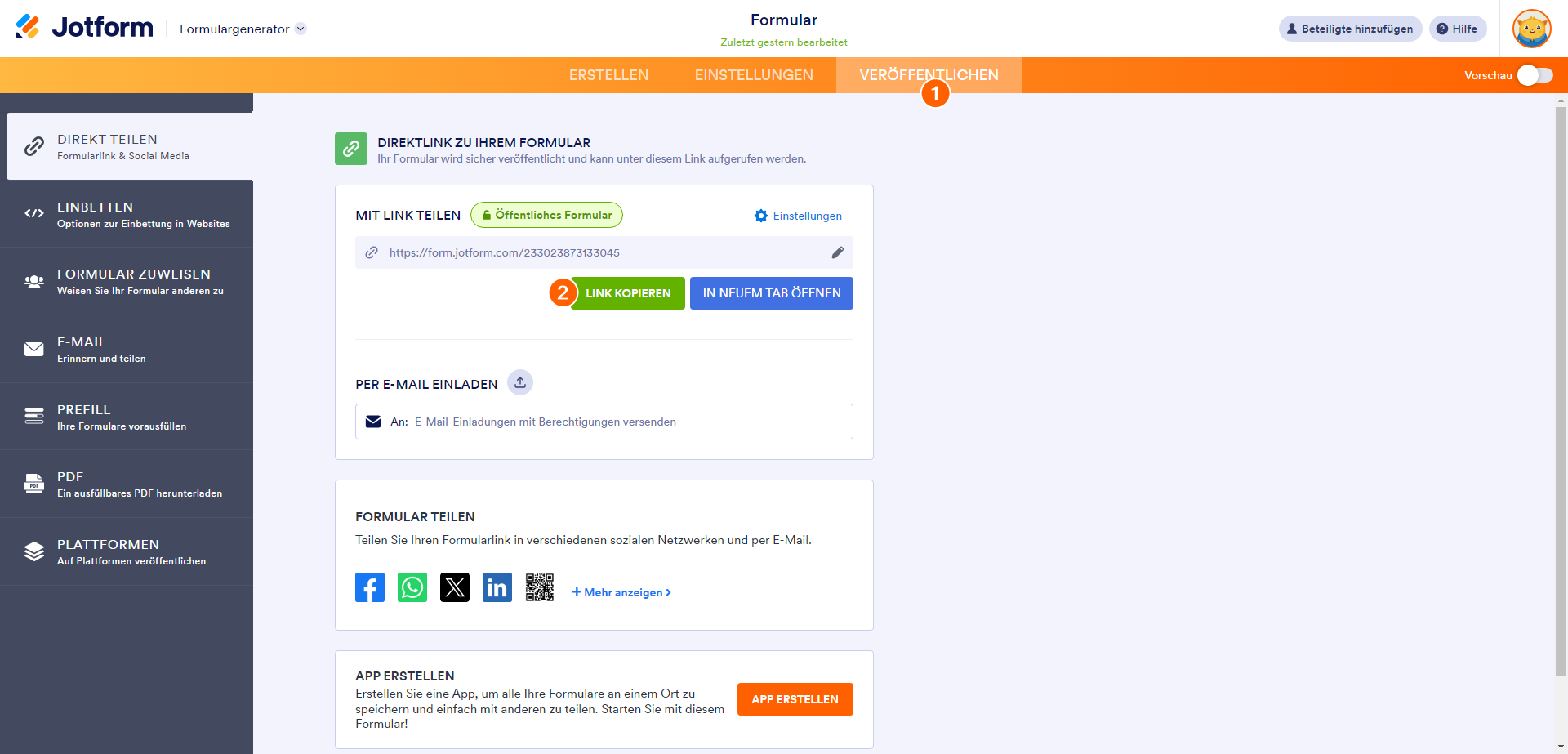 Wie Sie ein Formular in ein anderes Konto kopieren Image-1