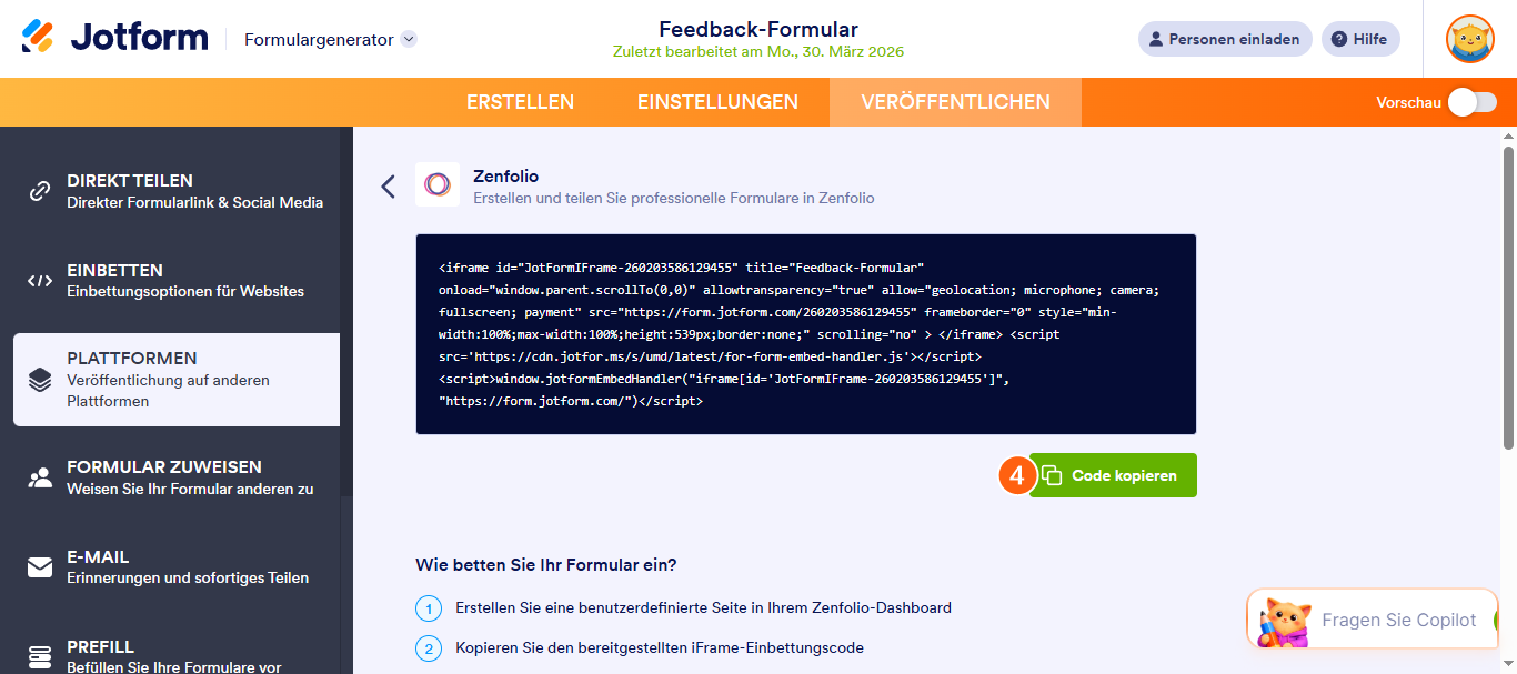 Wie Sie ein Formular zu Zenfolio ProSuite/Portfolio Plus hinzufügen Image-2
