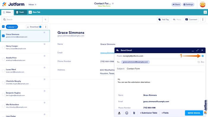 How to Email Entries in Jotform Inbox