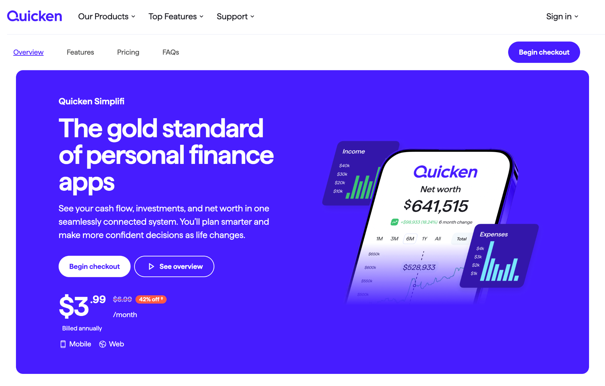Quicken Landing Page