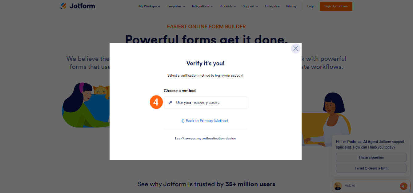 Wie Sie sich mit den Wiederherstellungscodes (2FA) anmelden können Image-4