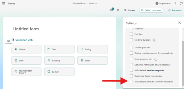How to save progress in Microsoft Forms | Jotform Blog