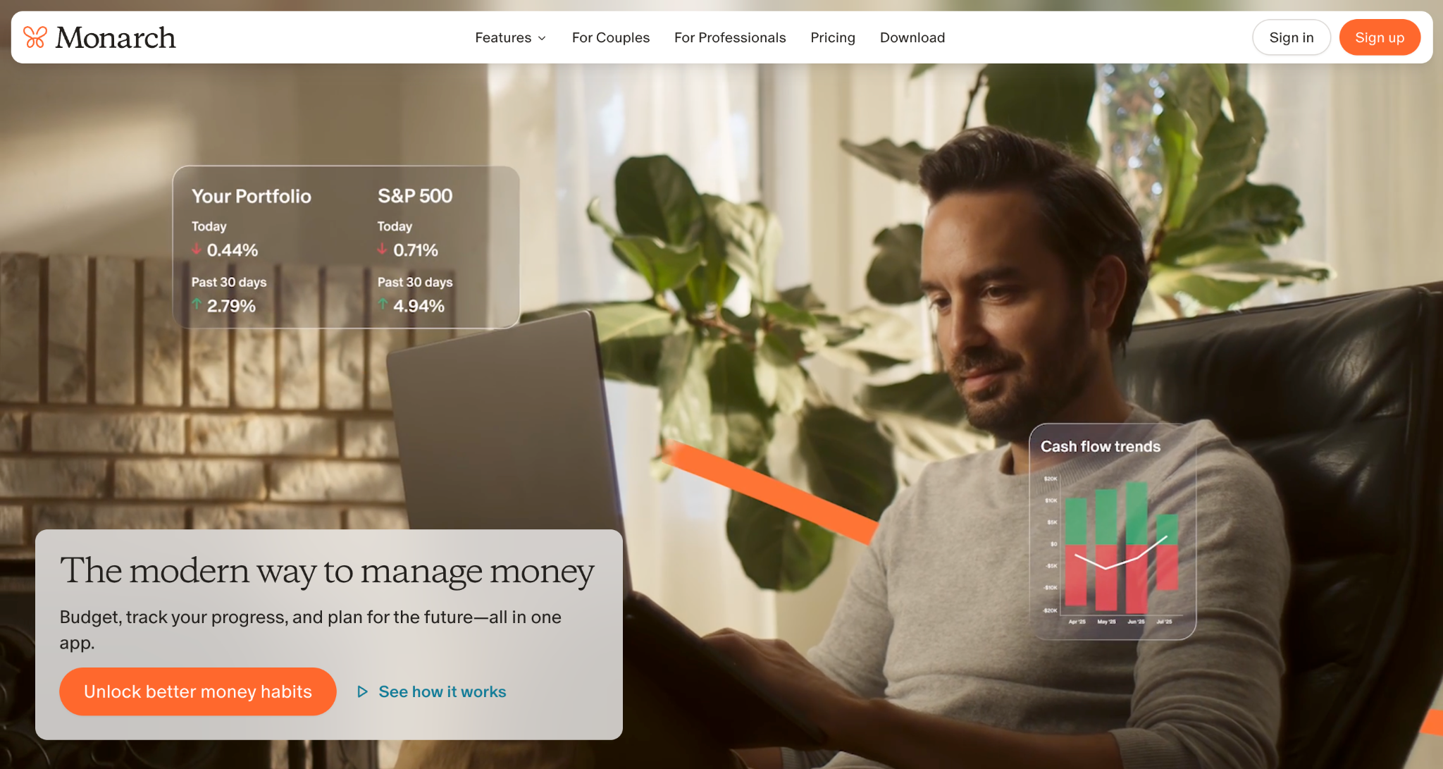 Monarch Money Landing Page