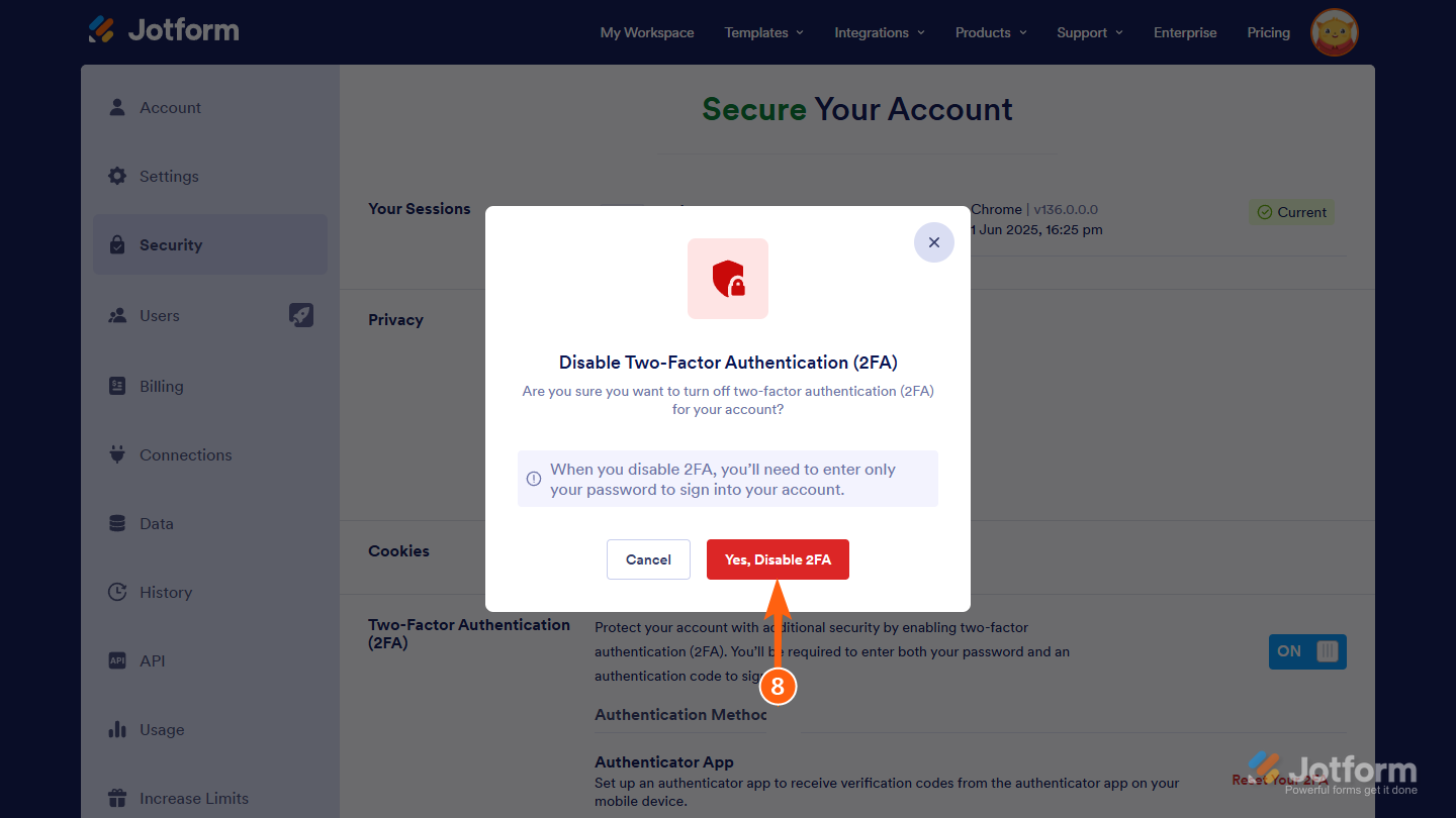 Wie Sie die Zwei-Faktoren-Authentifizierung (2FA) deaktivieren können Image-7