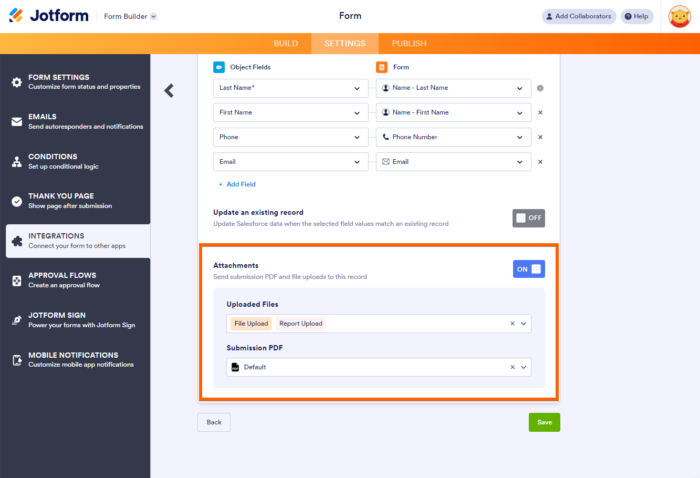 How to Send File Uploads and Submission PDF to Salesforce