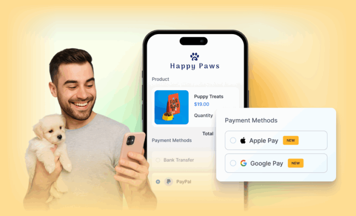 Jotform streamlines PayPal checkouts with support for Apple Pay and Google Pay