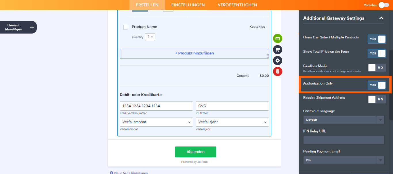 Wie Sie mit Jotform Zahlungsinformationen erhalten, ohne Gebühren zu erheben Image-6