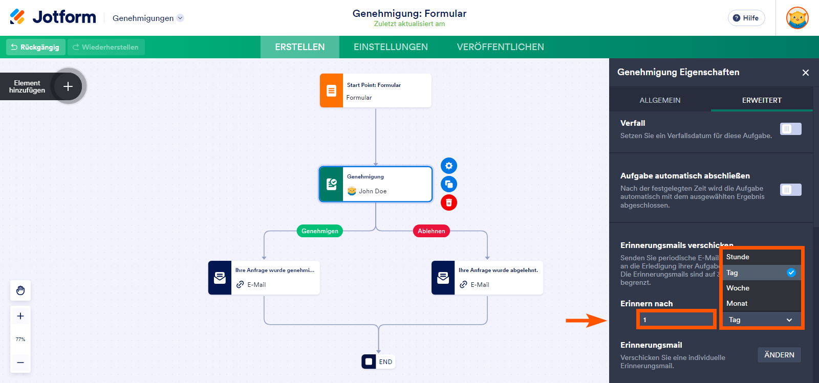 Wie Sie Genehmigungserinnerungs-E-Mails einstellen Image-2