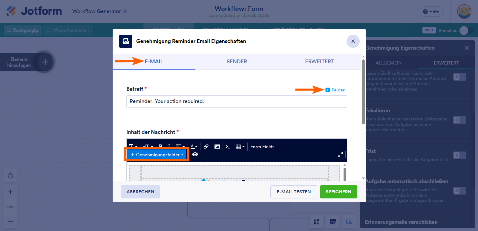 Wie Sie Genehmigungserinnerungs-E-Mails einstellen Image-4