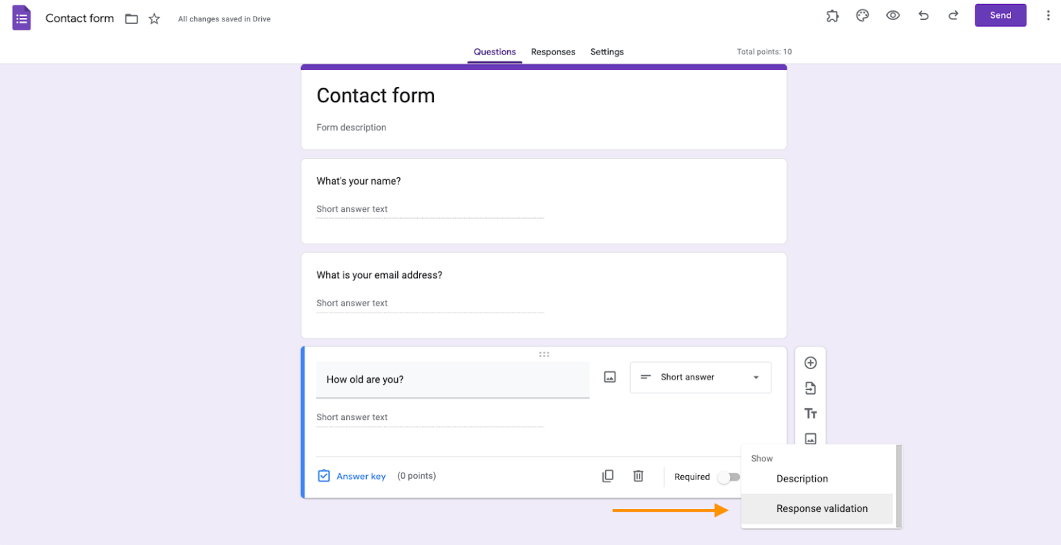 How to use response validation in Google Forms | Jotform Blog