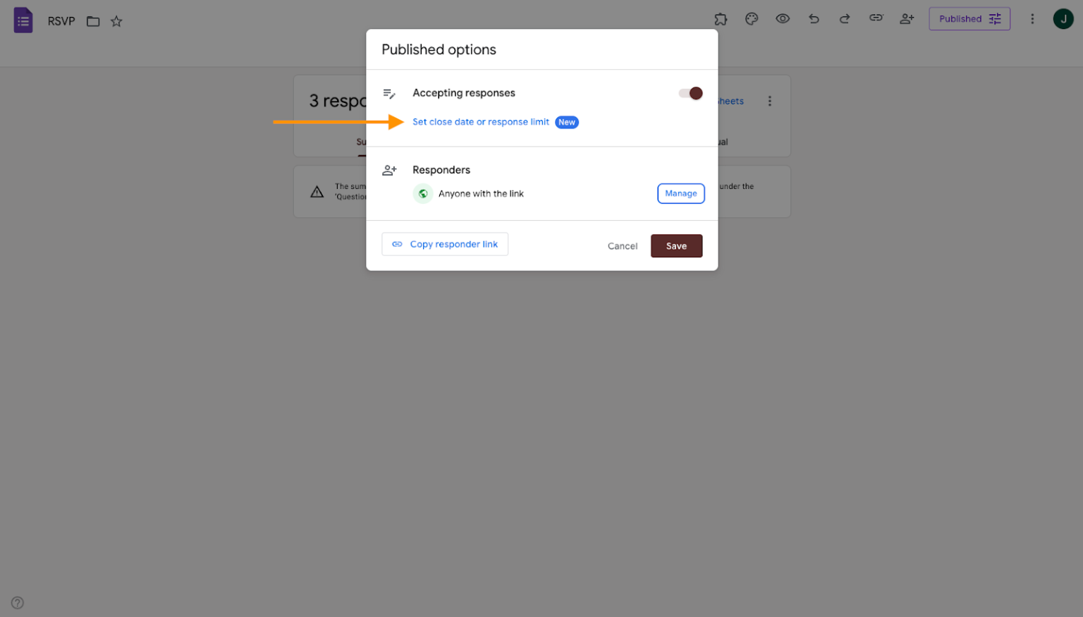 Cara membatasi jumlah tanggapan di Google Forms Image-7