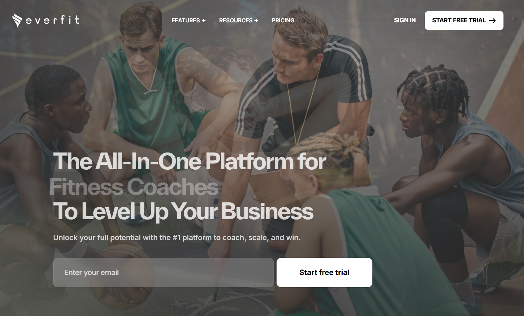 Everfit screenshot showing that this app for personal trainers serves as an all-in-one, business management platform for coaches