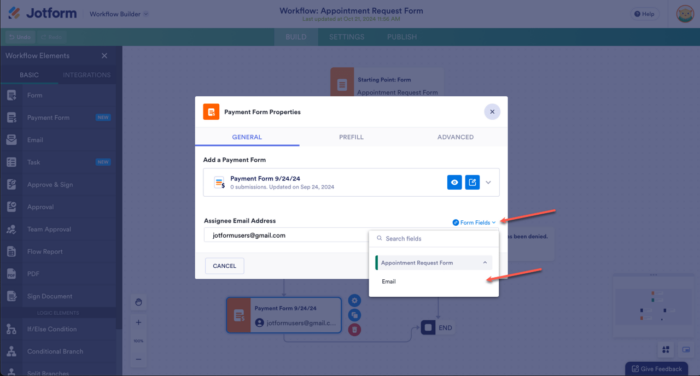 How to Add a Payment Element to Jotform Workflows