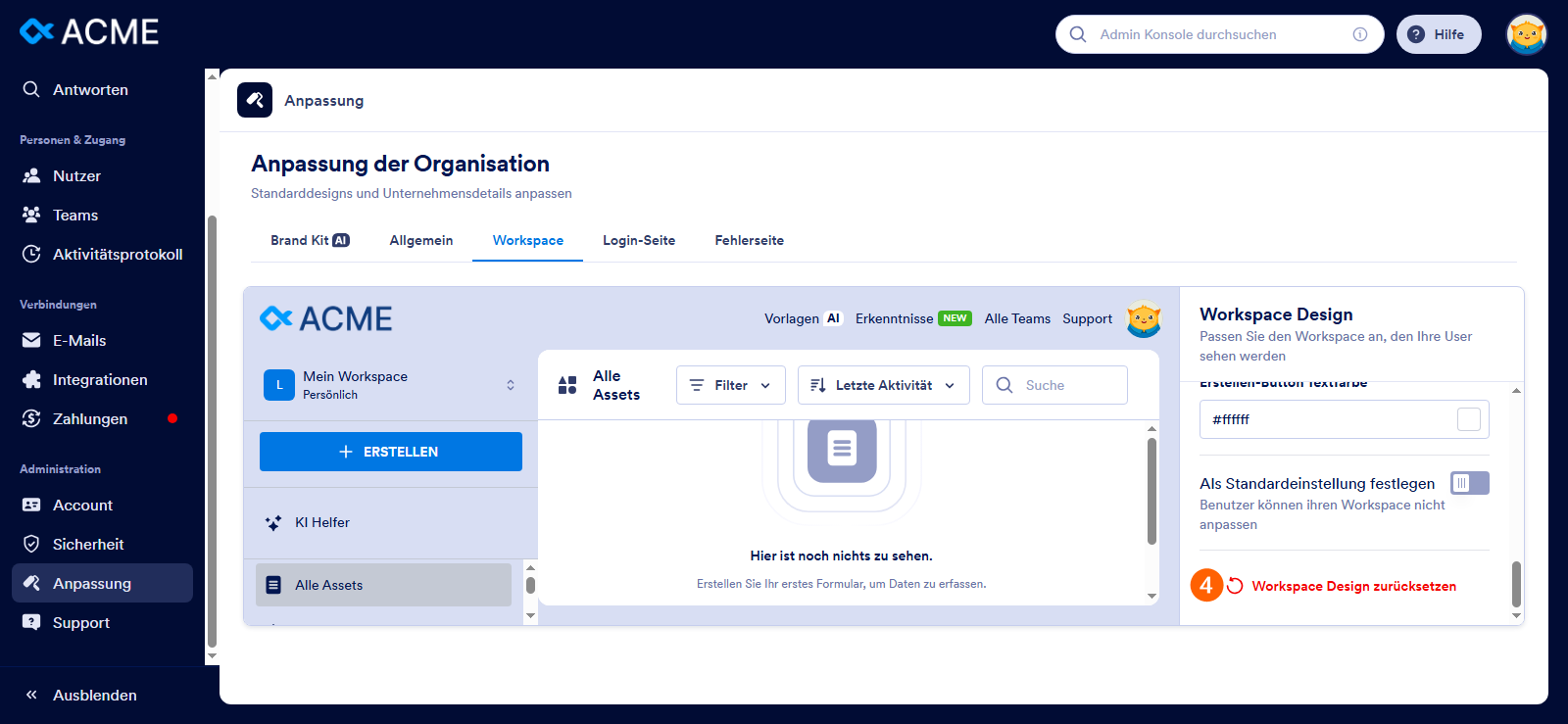 Anpassen des Designs Ihrer Organisation in Jotform Enterprise Image-6