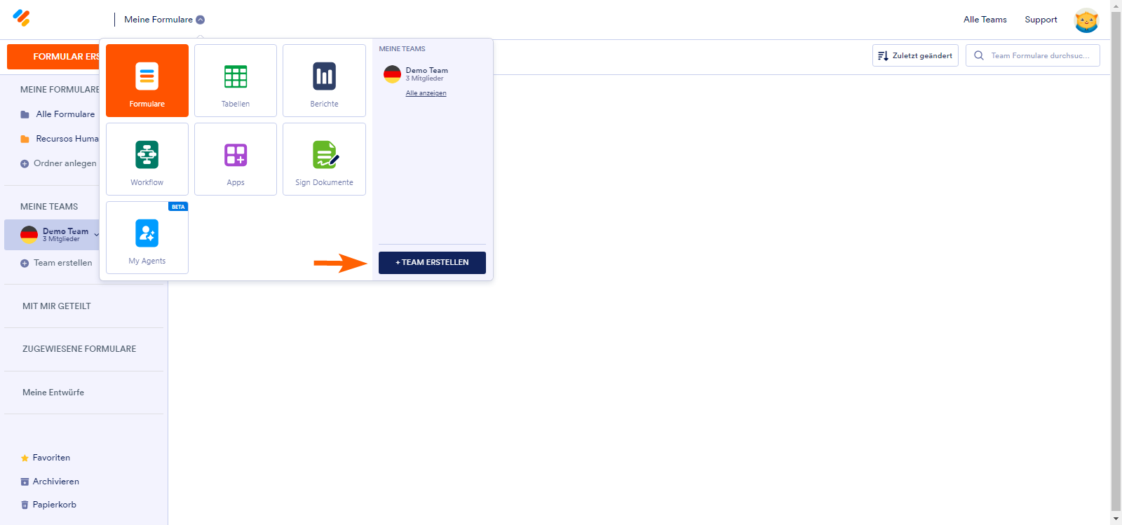 Wie Sie ein Team in Jotform Teams erstellen Image-1