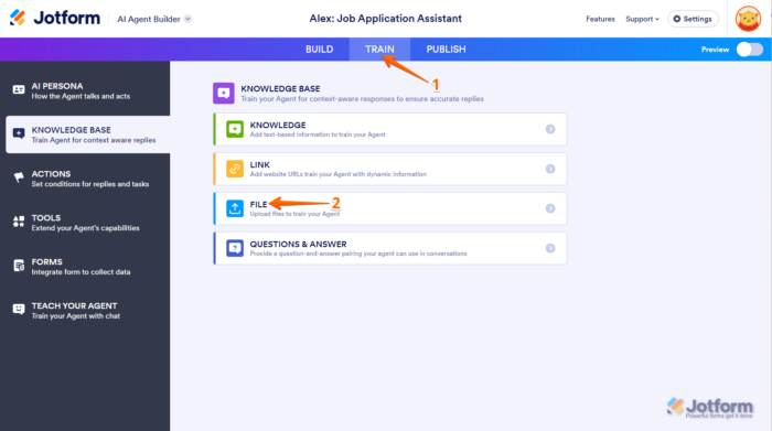 How to Train an AI Agent with a PDF