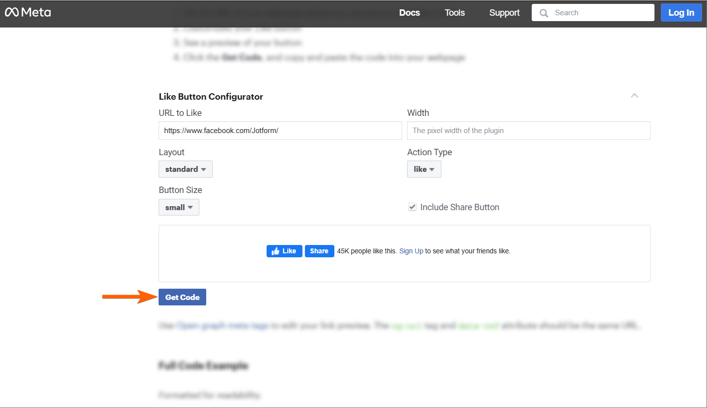 Facebook Like Button Configurator