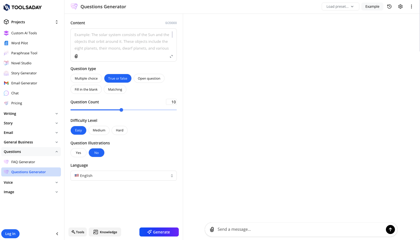 Toolsaday Landing Page