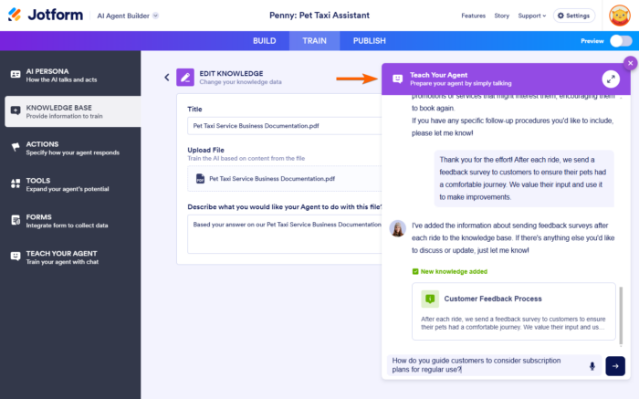 How to Teach Your Agent by Chatting