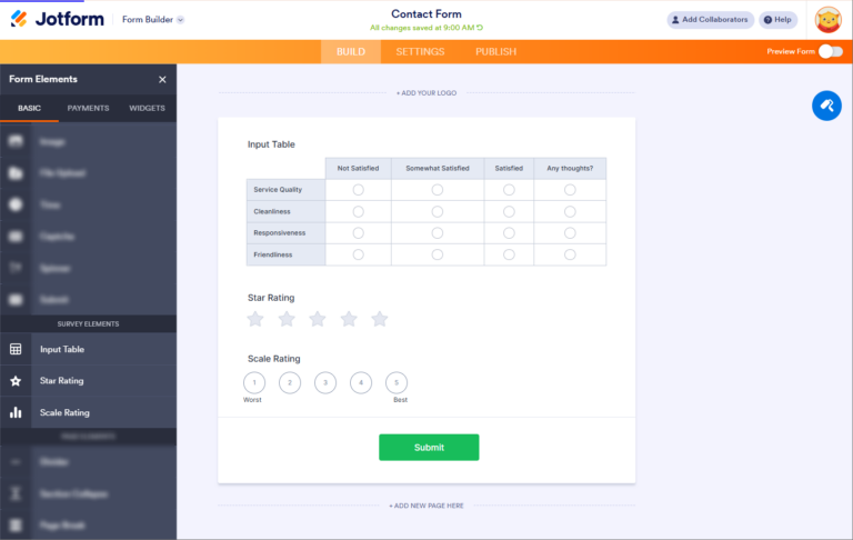 Quick Overview of Form Elements