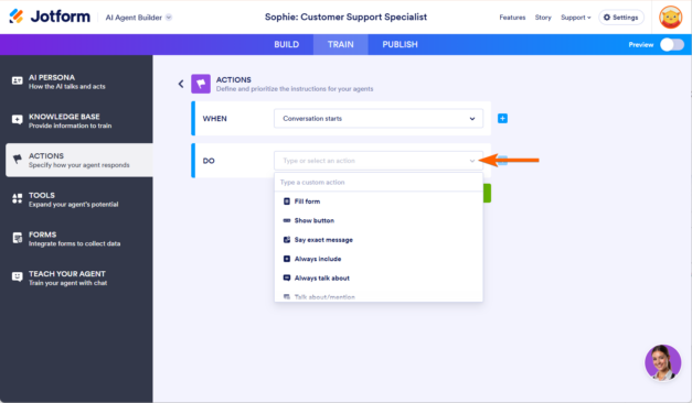 Agent Trigger Icon How to Customize Agent Actions and Triggers