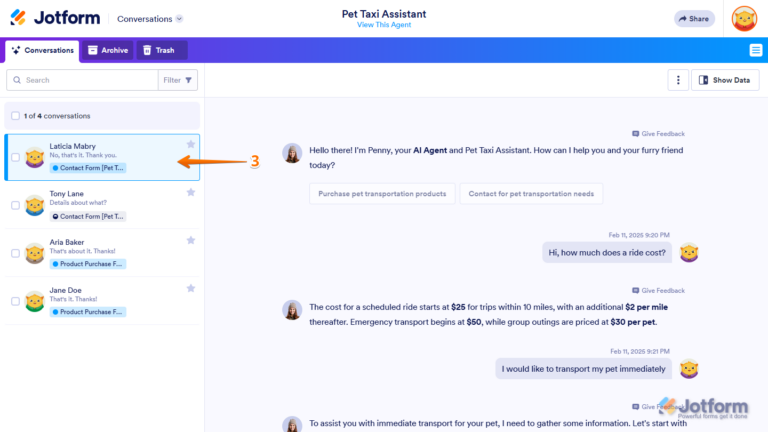 How to View and Manage AI Agent Conversations
