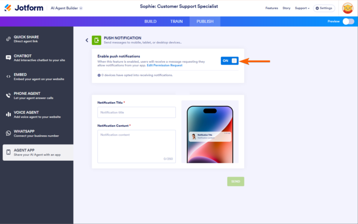 Notification Agent How to Send a Push Notification Through Your Agent's App