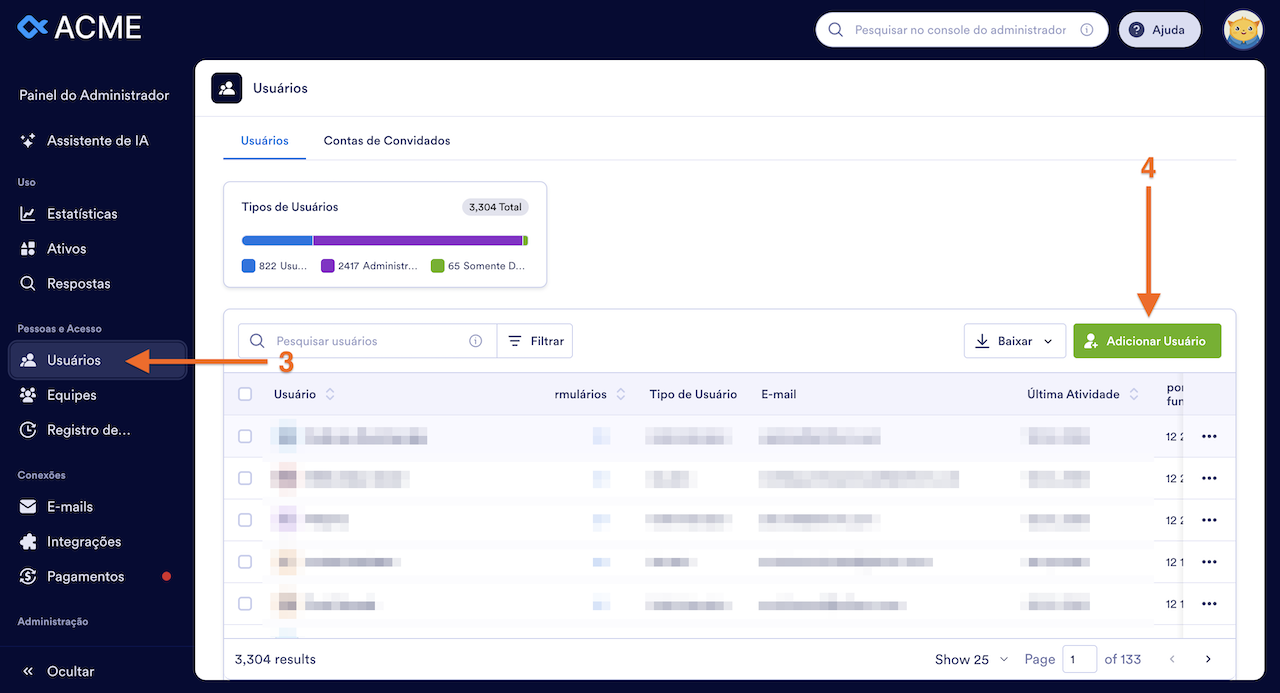 Convidando Novos Usuários ou Administradores por E-mail - 2
