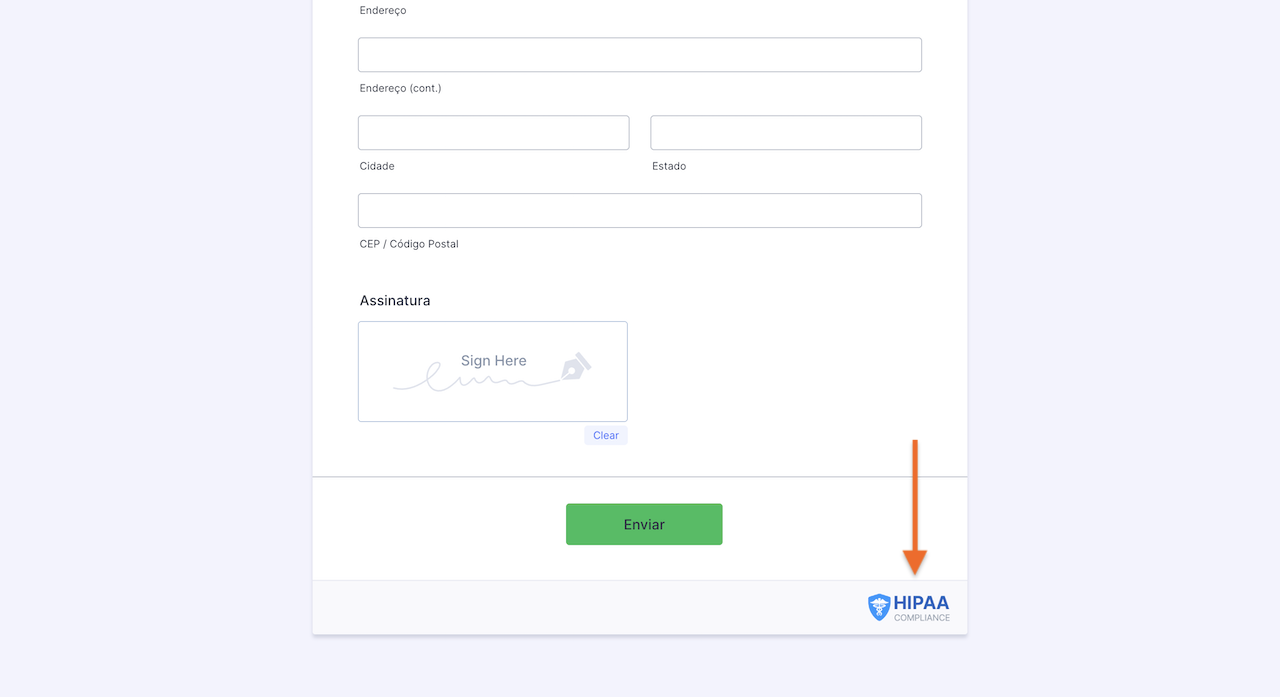 Como Encontrar o Selo de Conformidade com a HIPAA nos seus Formulários - 5