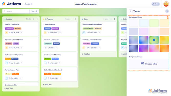 How to Personalize Jotform Boards